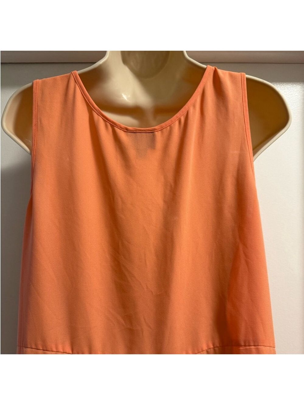 Mossimo Orange Split Back Tank Top M | Flowy Lightweight Summer Top - Picture 9 of 15